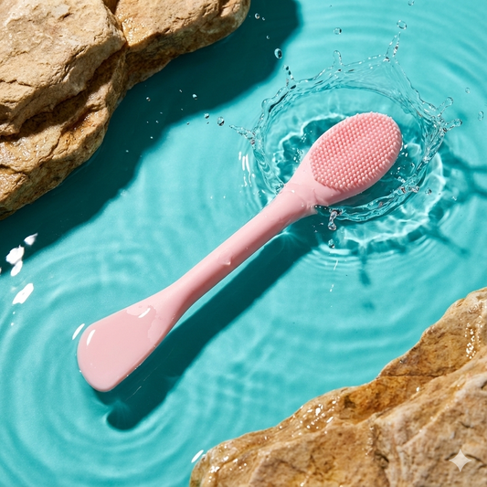 Double-Head Silicone Face Mask Brush and Cleansing Tool